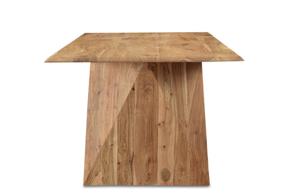 Solid Wood Angled Leg Dining Table - 80 Inch