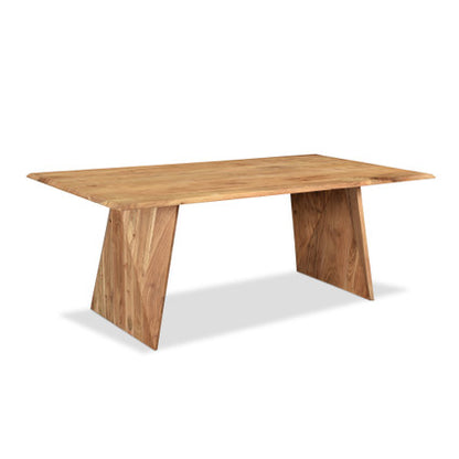 Solid Wood Angled Leg Dining Table - 80 Inch