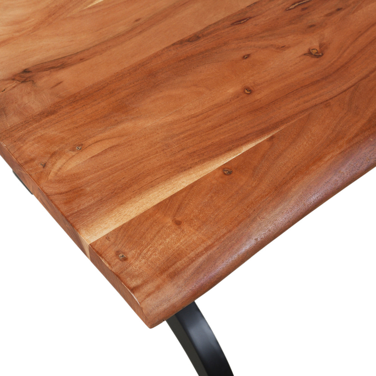 Timbergirl Phoebe Live edge Acacia Wood Dining Table 71"