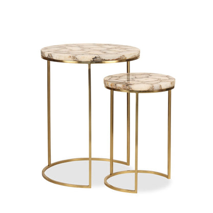 Kori agate nesting tables.