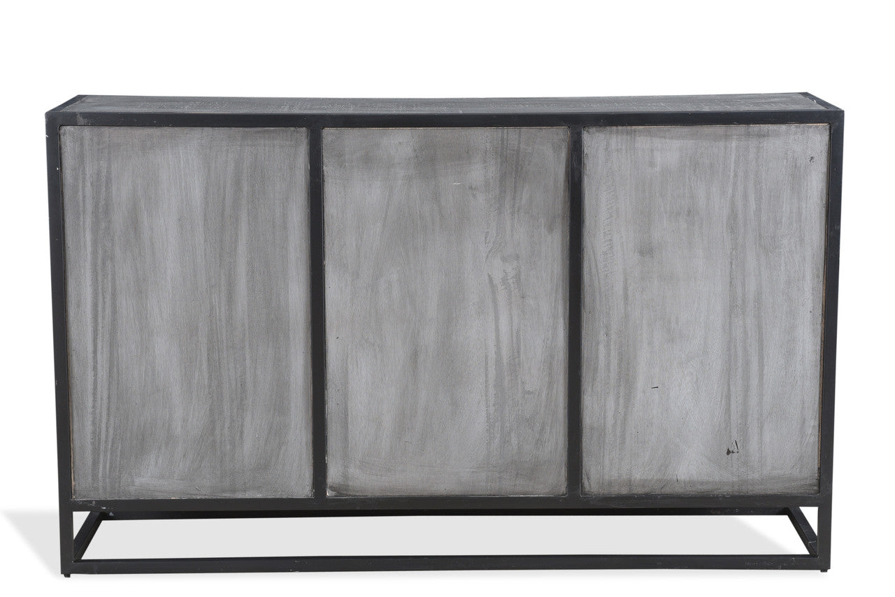 Raven Mango Wood Sideboard With Black Iron