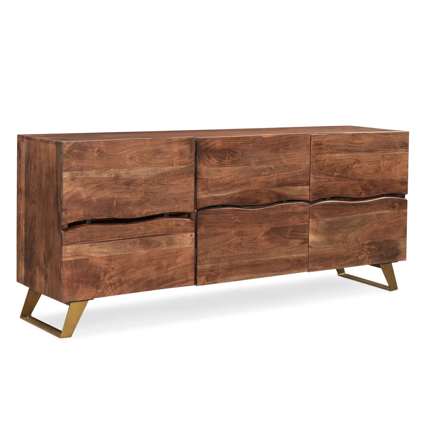 Seesham Live Edge Sideboard with Gold Legs