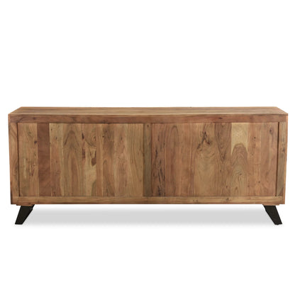 Timbergirl Light Acacia Live Edge Sideboard with Black Legs