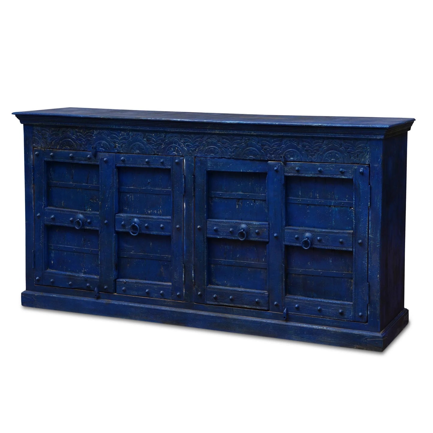 Woodland Blue Wooden Sideboard -89"