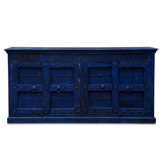 Woodland Blue Wooden Sideboard -89"