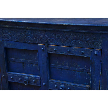 Woodland Blue Wooden Sideboard -89"