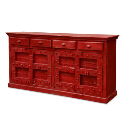 Woodland Red Wooden Sideboard - 89"