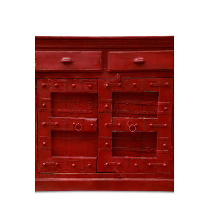 Woodland Red Wooden Sideboard - 89"