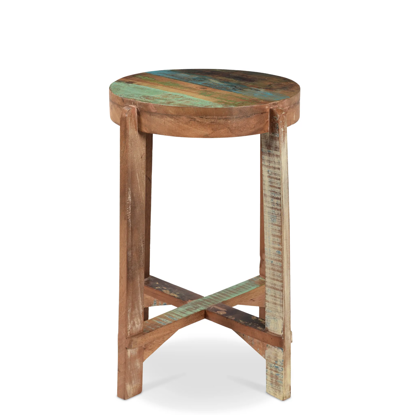 Bengal reclaimed wood stool - counter