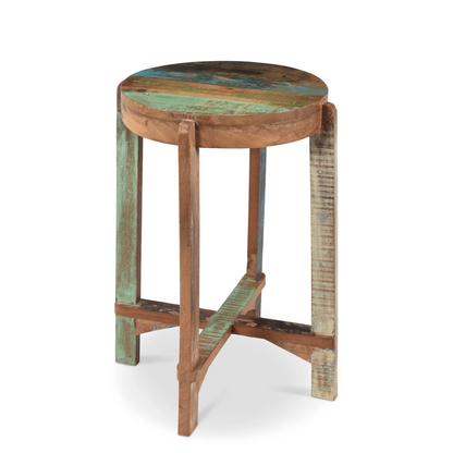 Bengal reclaimed wood stool - counter