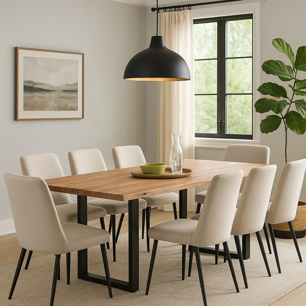 Athea Butterfly Natural live Edge Dining Table - 96"