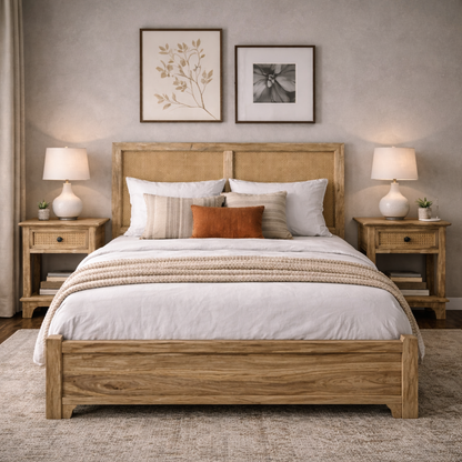 Willow Cane Panel Bed