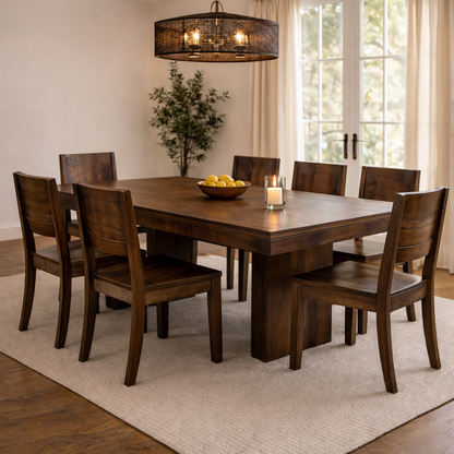 Timbergirl Dark Mango Wood Dining Table - 80"