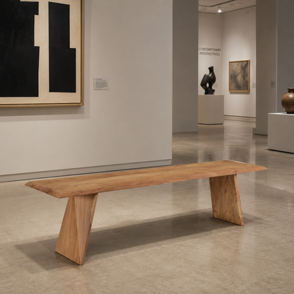 Solid Wood Angled leg Bench