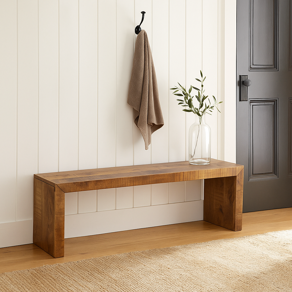Timbergirl Solid Mango Wood Bench - 60"