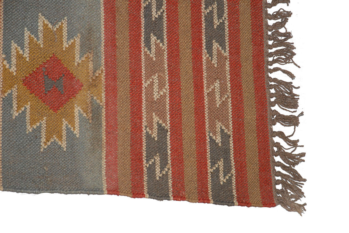 Wool Jute Kilim Rug 2.5'x10' - AA2000R5