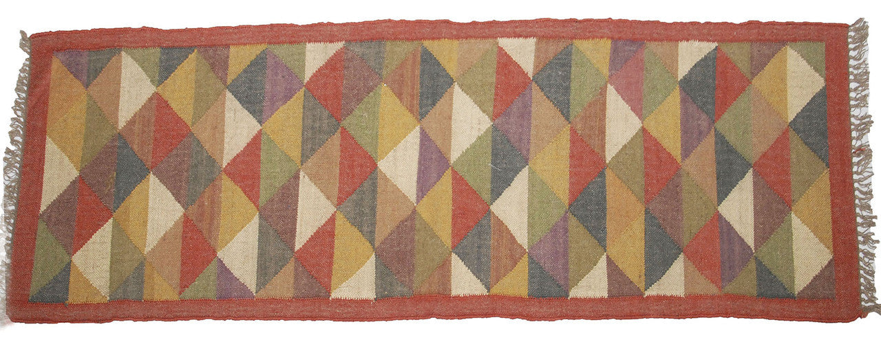 Wool Jute Kilim Rug 2.5'x7' - AA2000R3