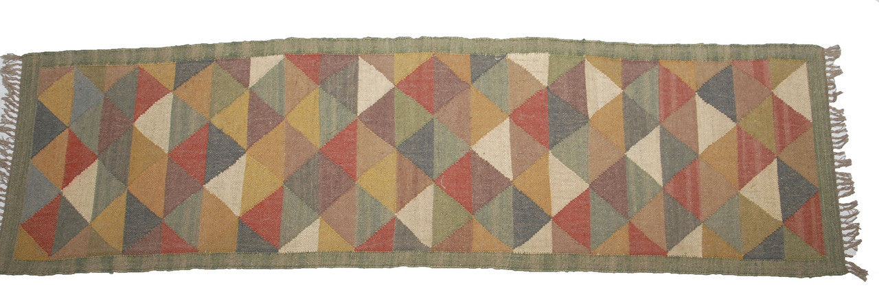 Wool Jute Kilim Rug 2.5'x8' - AA2000R6