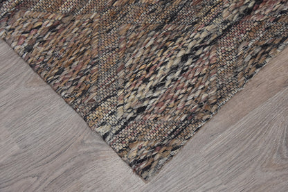 Timbergirl Jacquard Grey Jute Handmade Rug