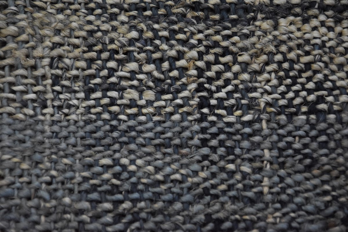 Timbergirl Braided Black Grey 100% Jute Handmade Rug