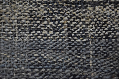 Timbergirl Braided Black Grey 100% Jute Handmade Rug