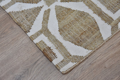 Timbergirl Geometric Cream Handmade Rug