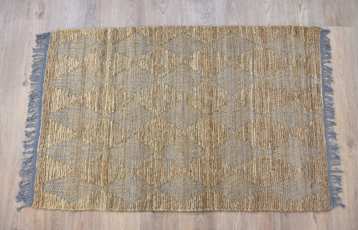 Timbergirl Natural Grey Jute and Cotton Handmade Rug