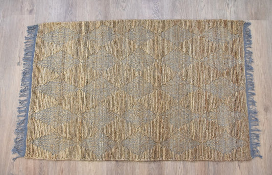 Timbergirl Natural Grey Jute and Cotton Handmade Rug