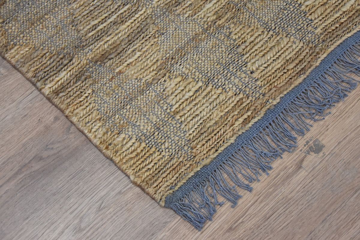 Timbergirl Natural Grey Jute and Cotton Handmade Rug