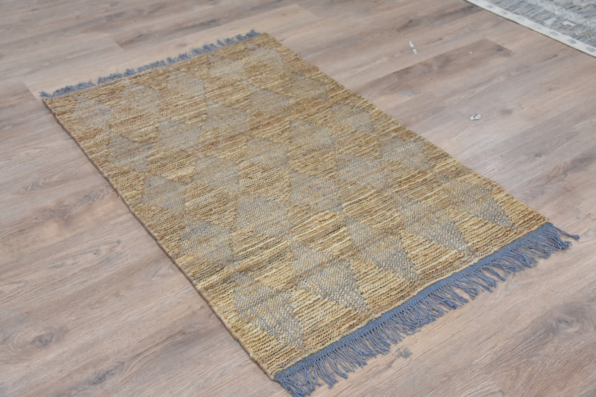 Timbergirl Natural Grey Jute and Cotton Handmade Rug