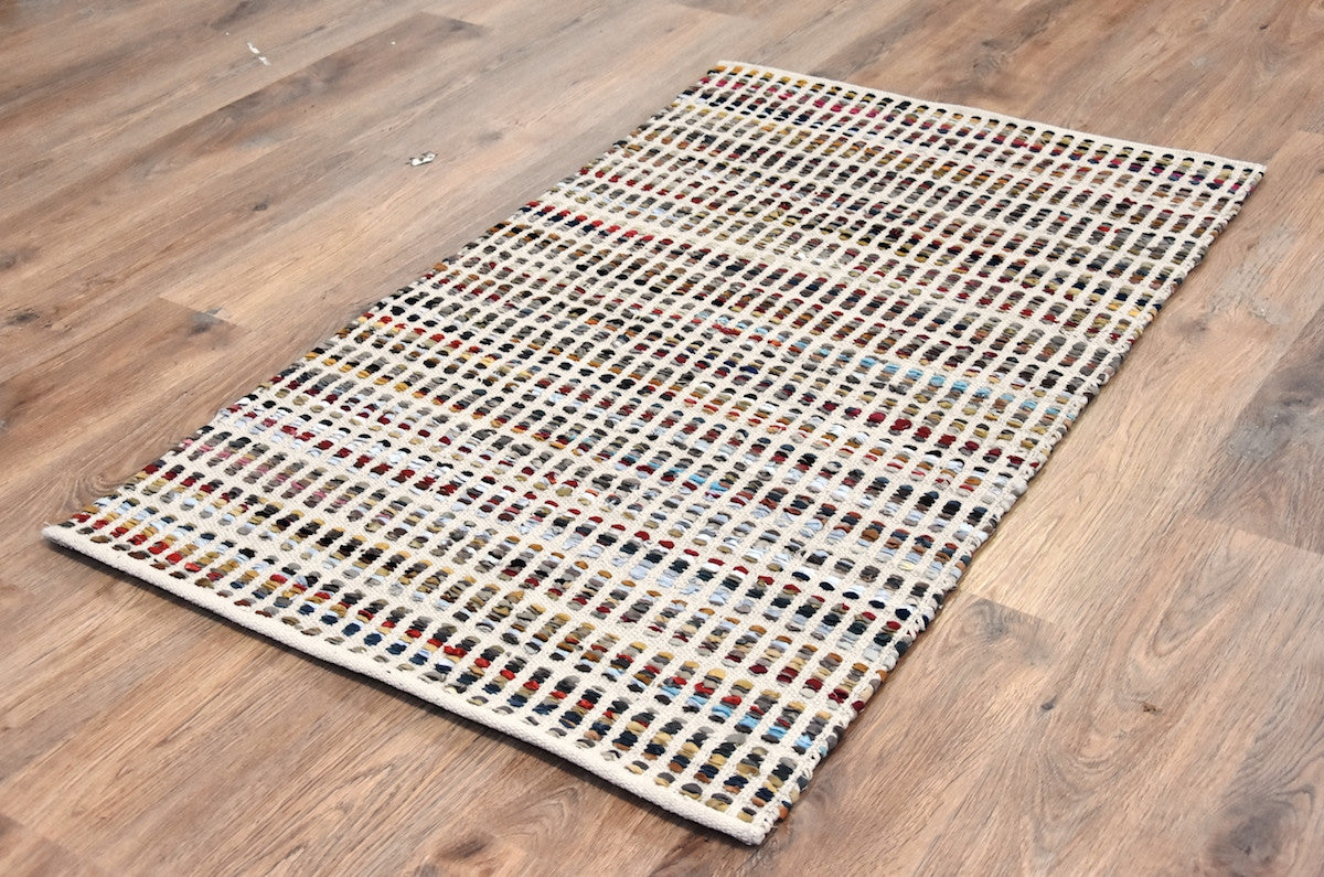 Timbergirl Leather Multicolor Handmade Rug