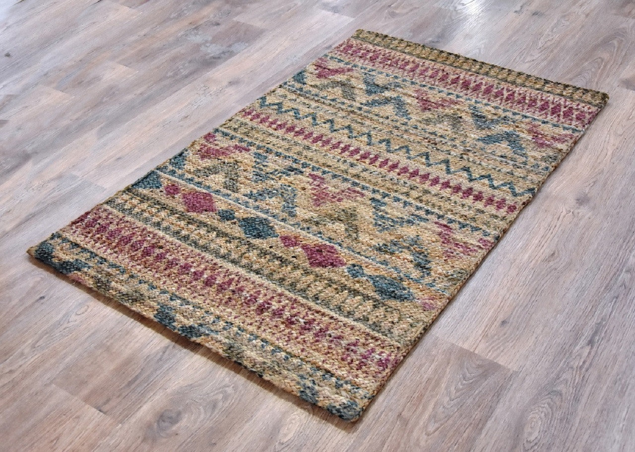 Timbergirl Braided Plum 100% Jute Handmade Rug