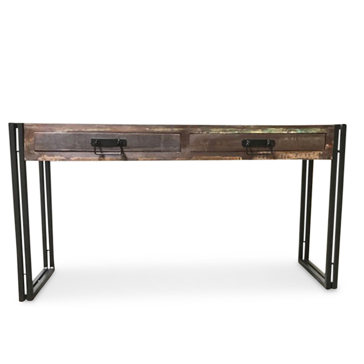 Timbergirl Old Reclaimed Wood Console Table with Metal Legs