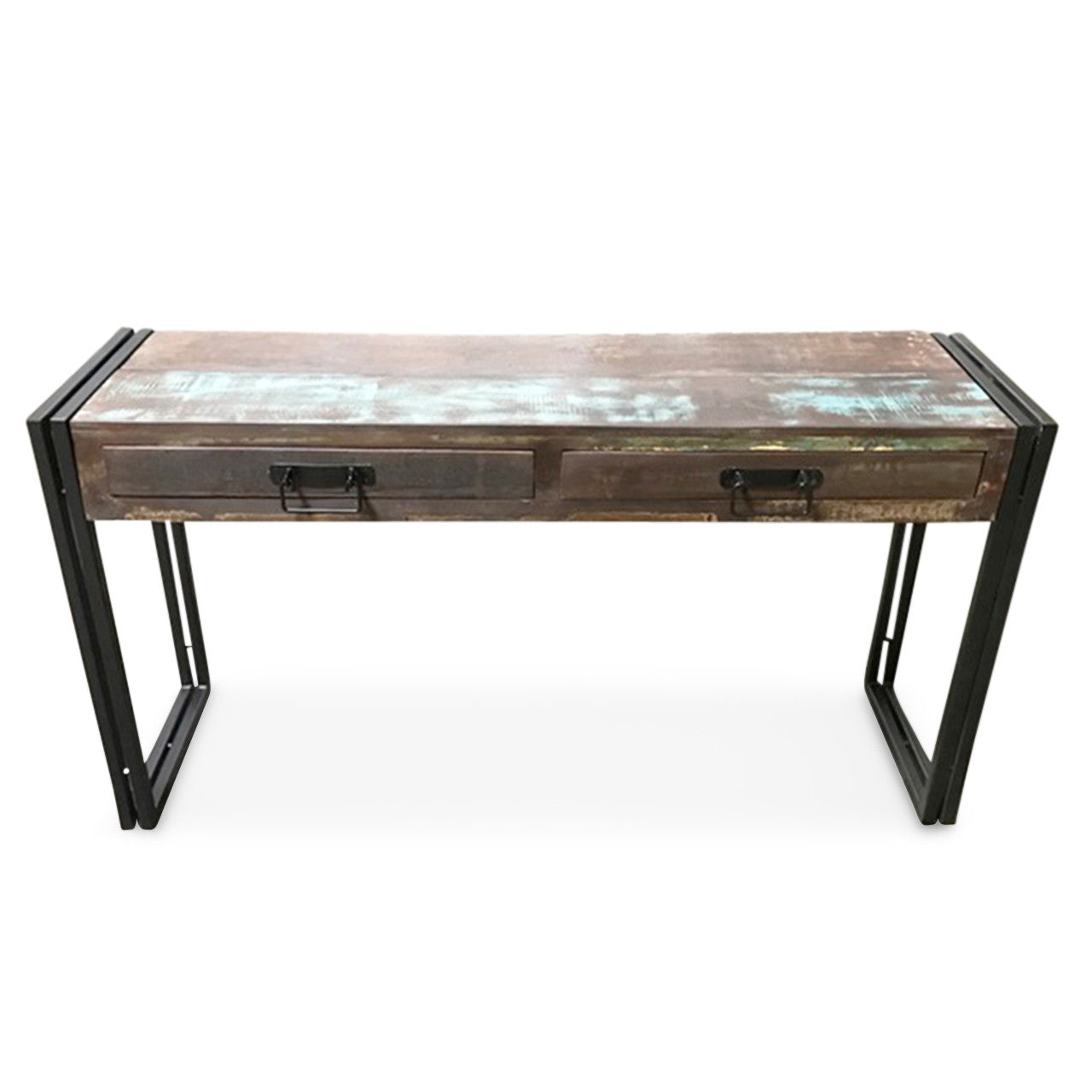 Timbergirl Old Reclaimed Wood Console Table with Metal Legs