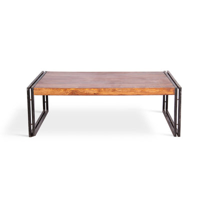 Timbergirl Sheesham Wood coffee Table with Iron Legs