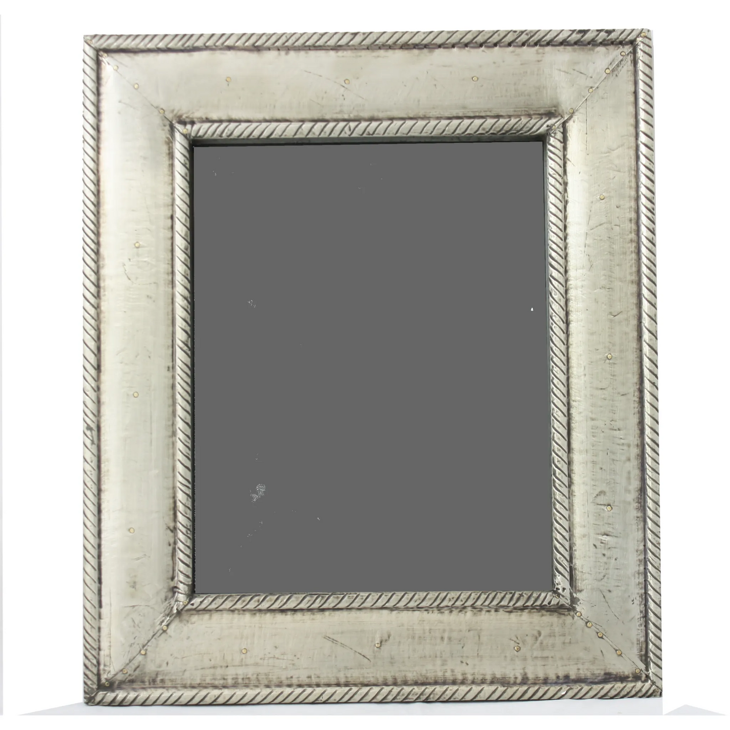 Metal Clad Wood Picture Frame - Silver