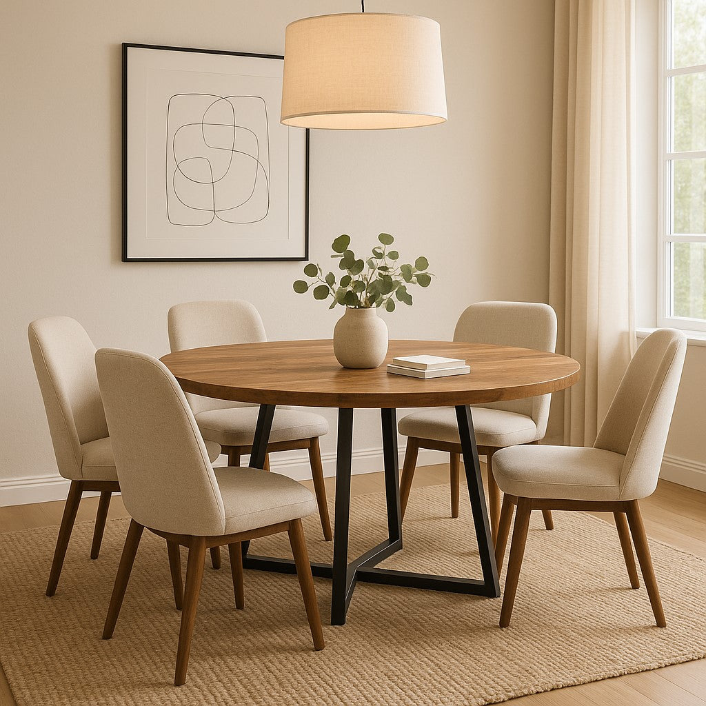 Blossom Round Reclaimed Wood Dining Table