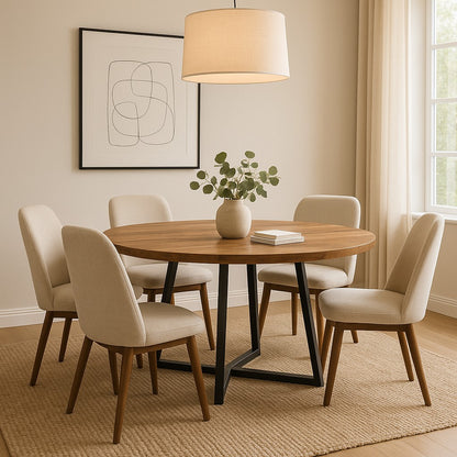 Blossom Round Reclaimed Wood Dining Table