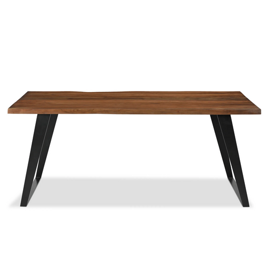 Timbergirl Acacia Live Edge Dining Table Black Legs