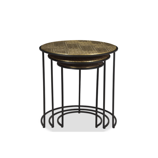 Nedir Iron Nesting Table Black