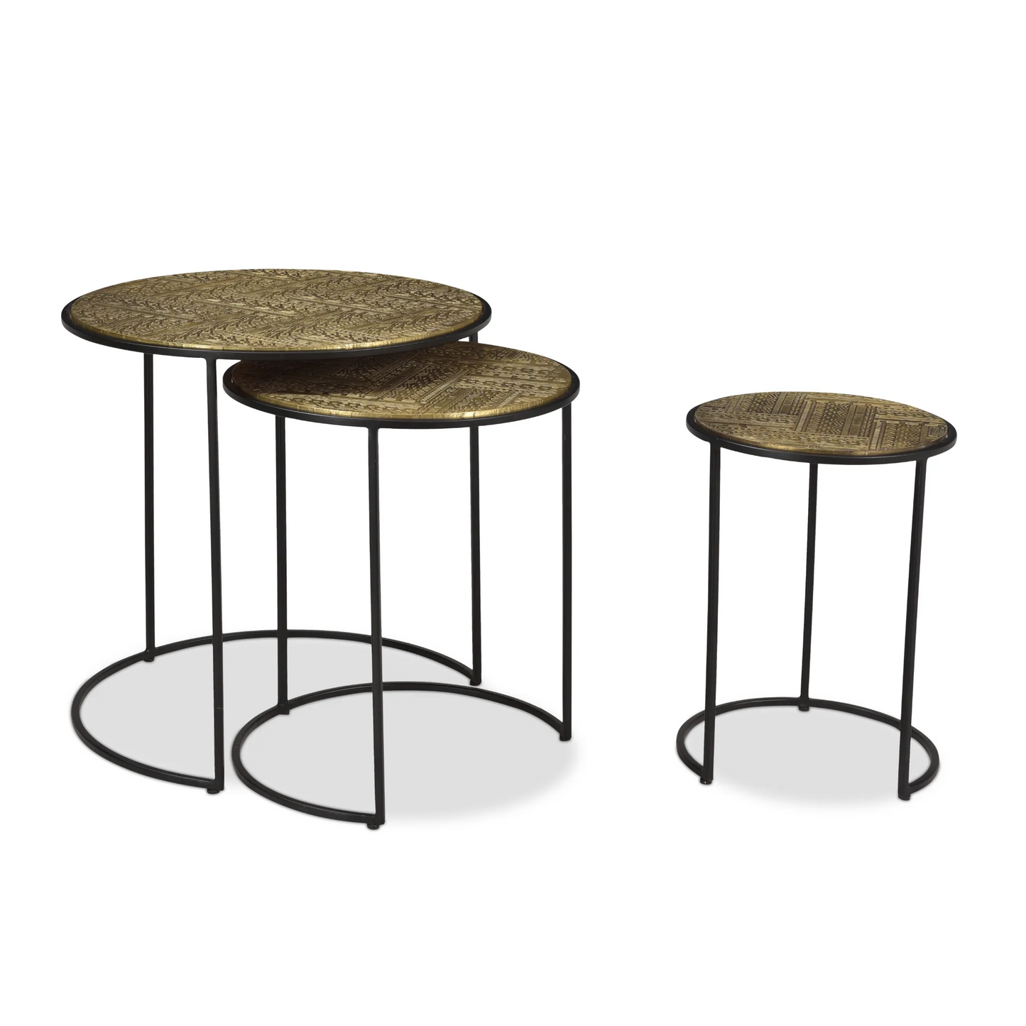 Nedir Iron Nesting Table Black