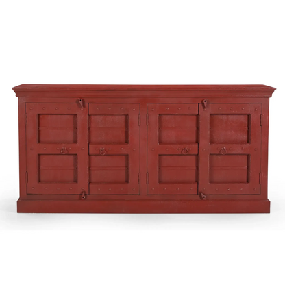 Woodland Red Wooden Sideboard 72"