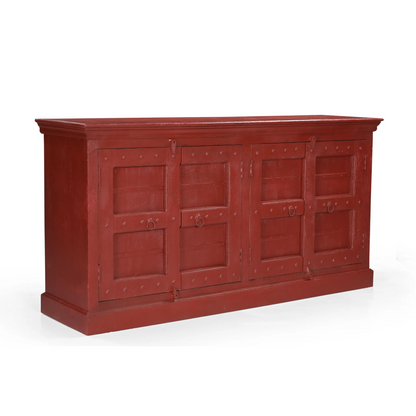 Woodland Red Wooden Sideboard 72"