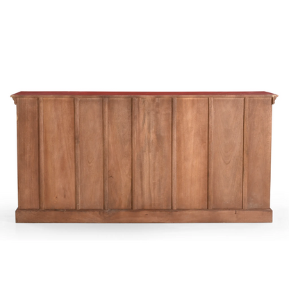 Woodland Red Wooden Sideboard 72"