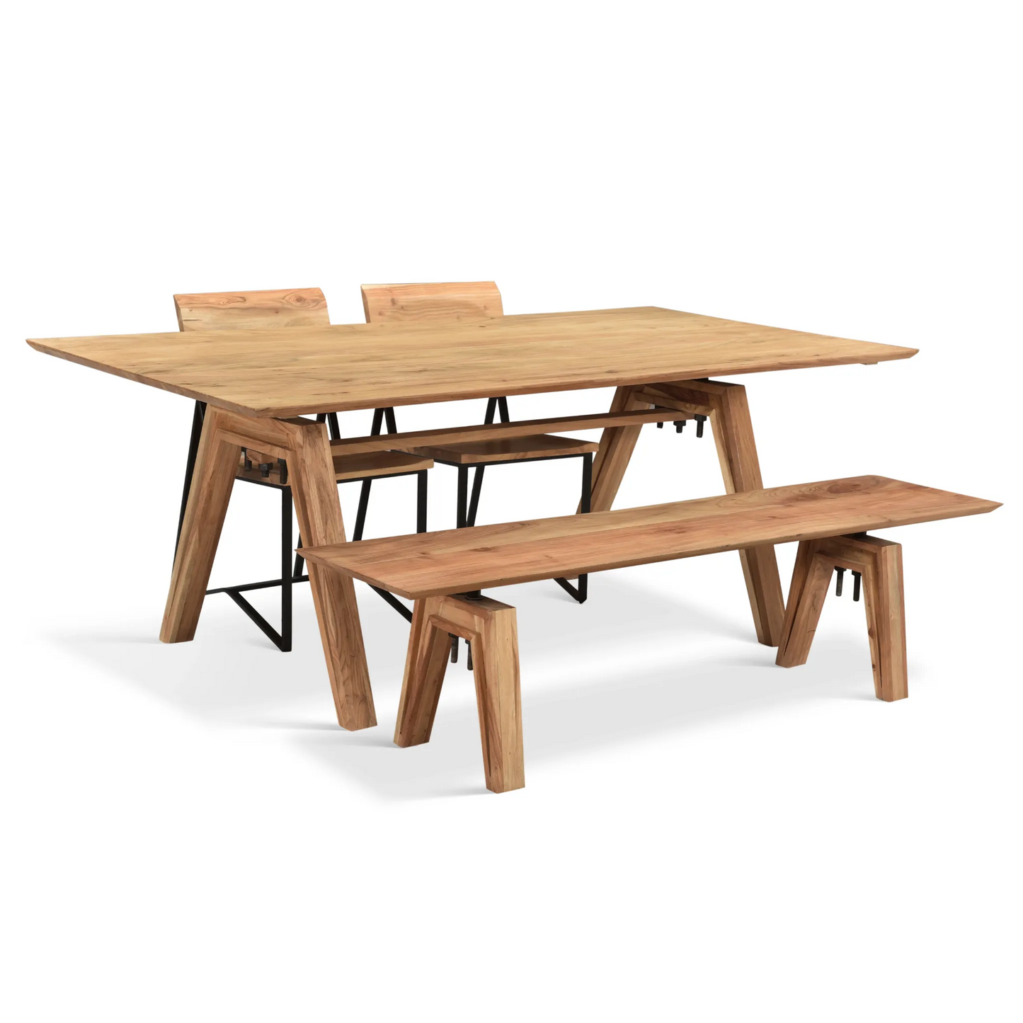 Branch Live Edge Industrial Dining Table