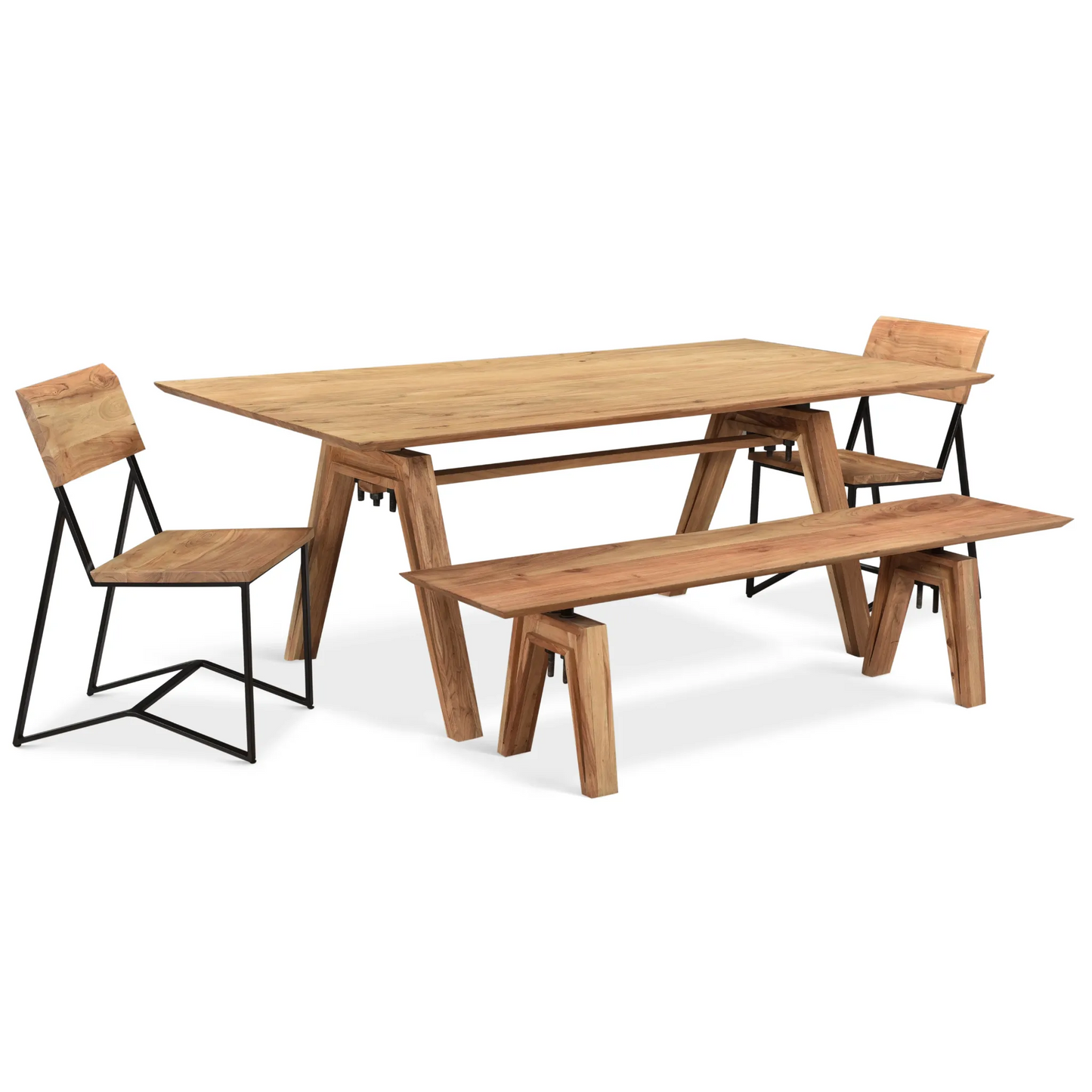 Branch Live Edge Industrial Dining Table