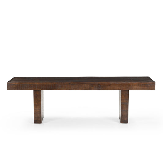 Solid Dark Walnut Mango Wood Bench -  60"