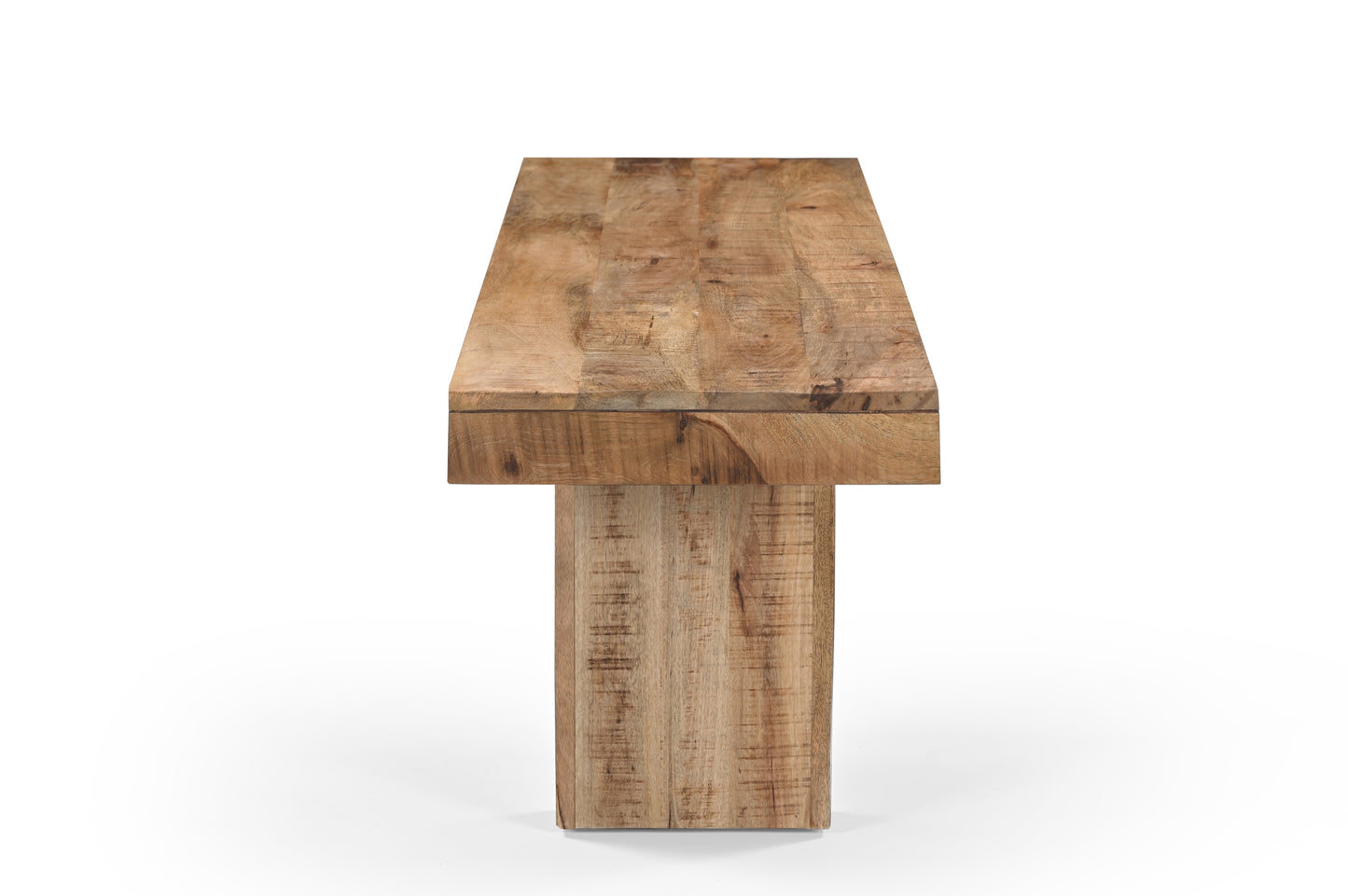 Solid Natural Mango Wood Bench - 60"