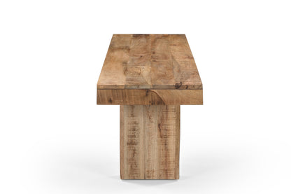 Solid Natural Mango Wood Bench - 60"