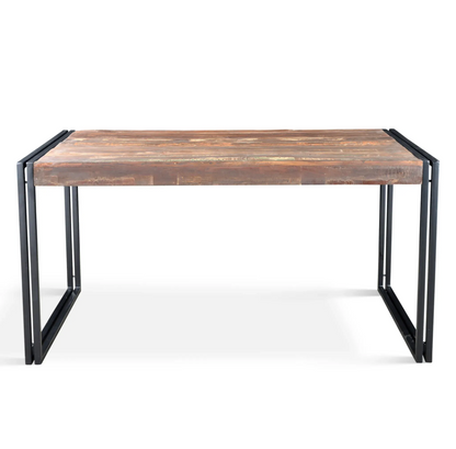 Reclaimed Wood Dining Table with Metal Legs